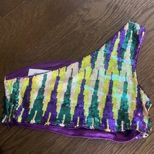 Nasty gal sequin off the shoulder top